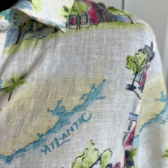 Chico's 100% Linen, No Iron European Coastal Inspire Button Down Top - Picture 5 of 11